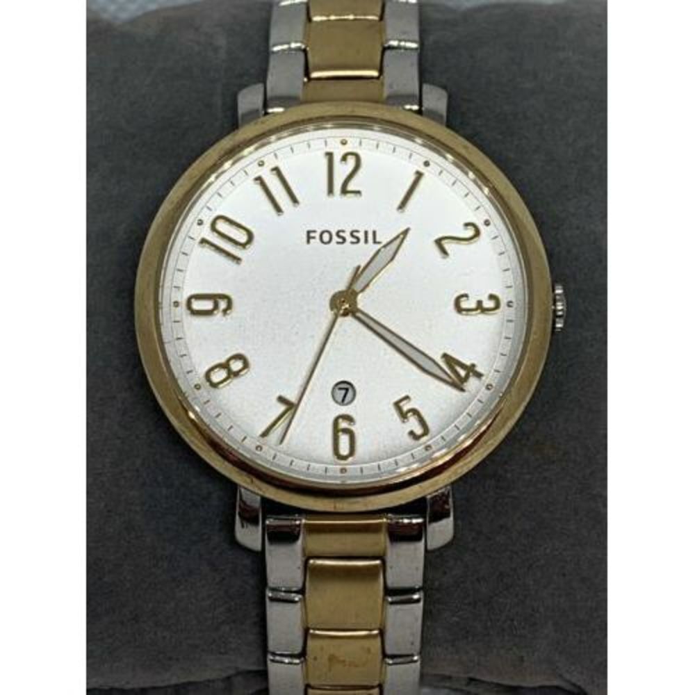 Fossil ES4033 Men Gold & Silver Stainless Steel Analog Quartz Genuine Watch C850